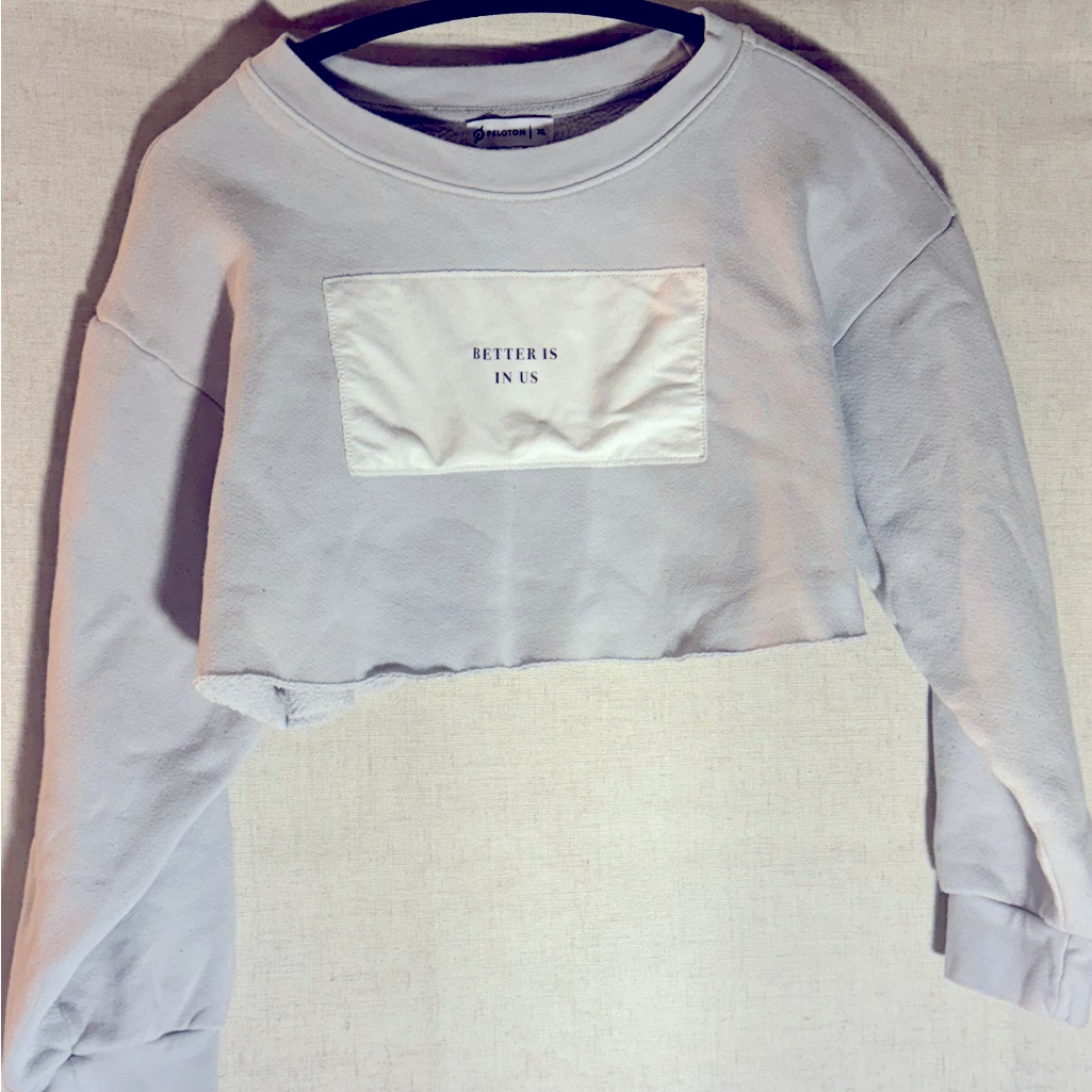 Peloton Cropped Crew Neck Sweater